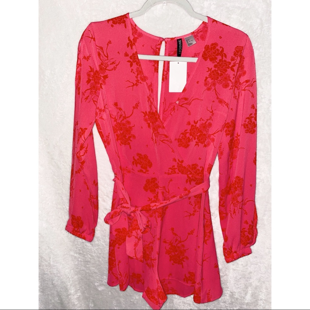 New Floral pink romper